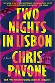 Book cover image of Two Nights in Lisbon featuring an eye peeking out from the background