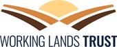 working lands trust logo featuring an image of the sun rising over hills