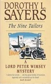 cover image of the book the nine tailors featuring an antique automobile riding past a building
