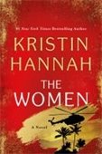 cover image of the book The Women featuring a red sky with trees and a helicopter flying through the air