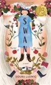 Book cover image of swan featuring a tall girl in a blue dress