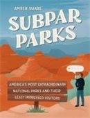book cover of Subpar Parks with an illustration of people looking outward over a large canyon