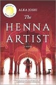 book cover of the henna artist featuring a woman in flowing robes walking through a palace
