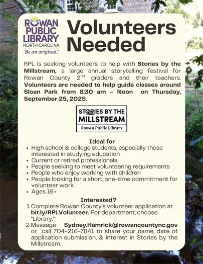 photo of Sloan Park's millstream area with informational text superimposed on it