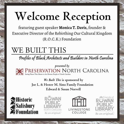 welcome reception graphic featuring a white brick background and sponsor logos