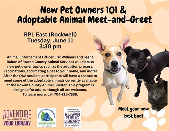 light orange flyer featuring black text and pictures of adoptable cats and dogs