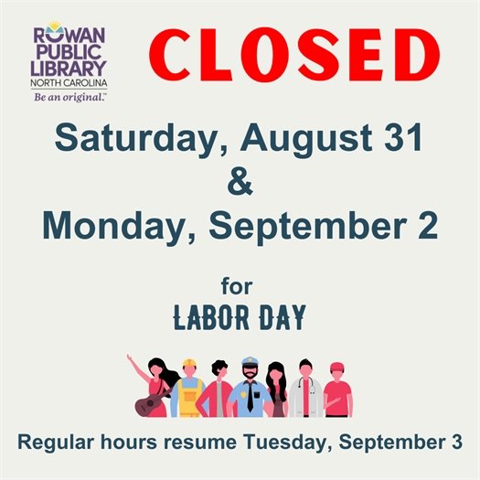 labor day closure notice featuring workers of different professions